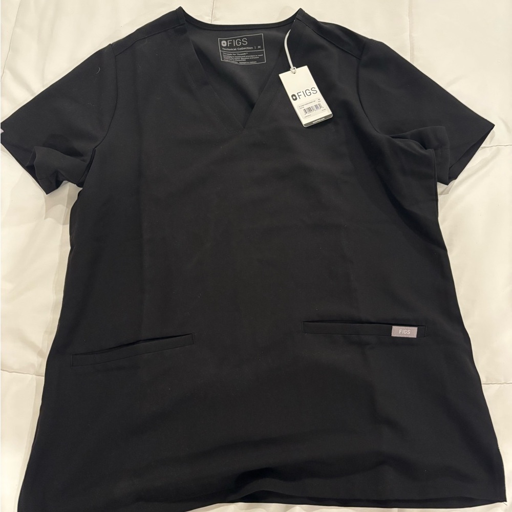 Figs Women’s Classic Black Scrub Top